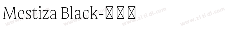 Mestiza Black字体转换